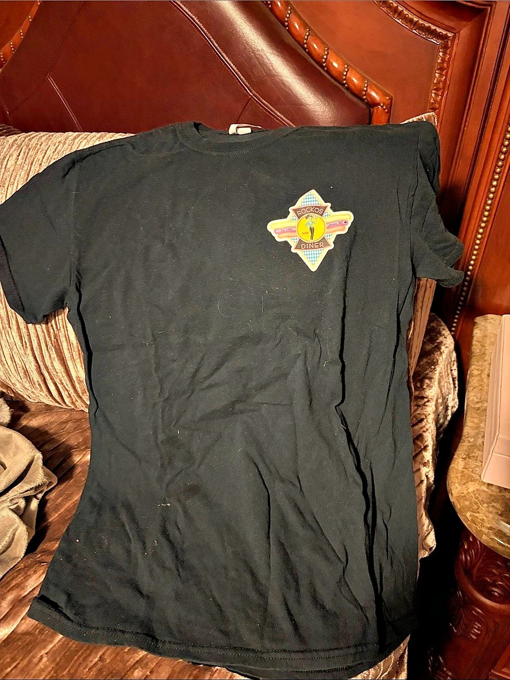 Gildan Rockos Diner graphic tee Graphic Short Sleeve Tee in Black